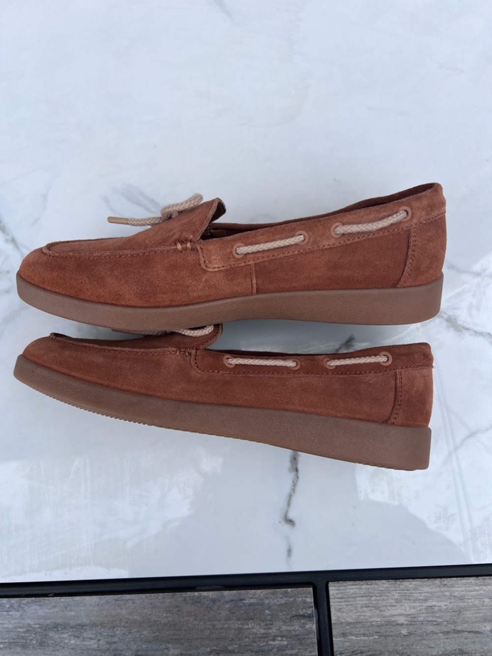 Naturalizer Keelboat Brown Suede Slip-On Round Toe Boat Shoes - Picture 4 of 7